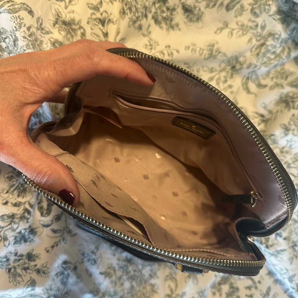 Kate Spade rare dark Olive Green Leather Handbag - Picture 7 of 10